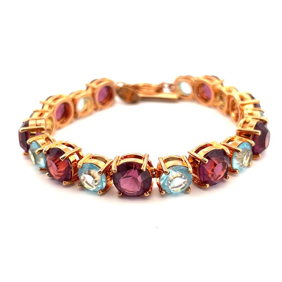 Vintage Pink Stone Bracelet, Miracle Bracelet. 1970s Boho