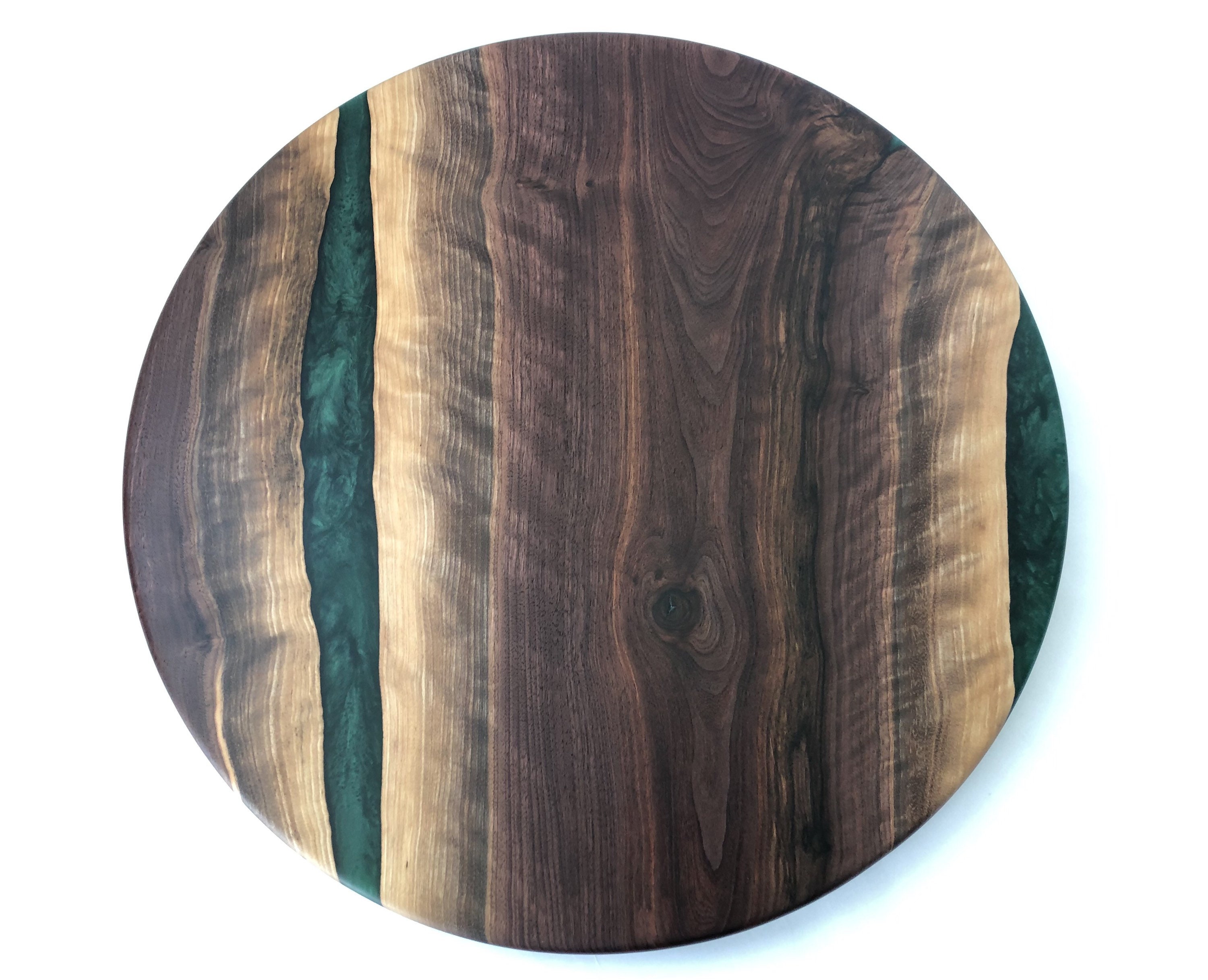 CUSTOM Wood and Epoxy Lazy Susan / Charcuterie Board Etsy