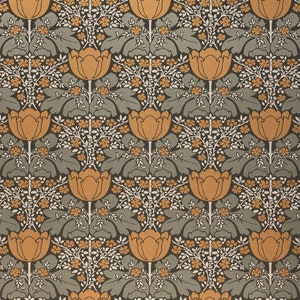 Art Nouveau Vintage Wallpaper Full Roll Funky Bohemian Wall Decor Available in 2 Different Colors Brown