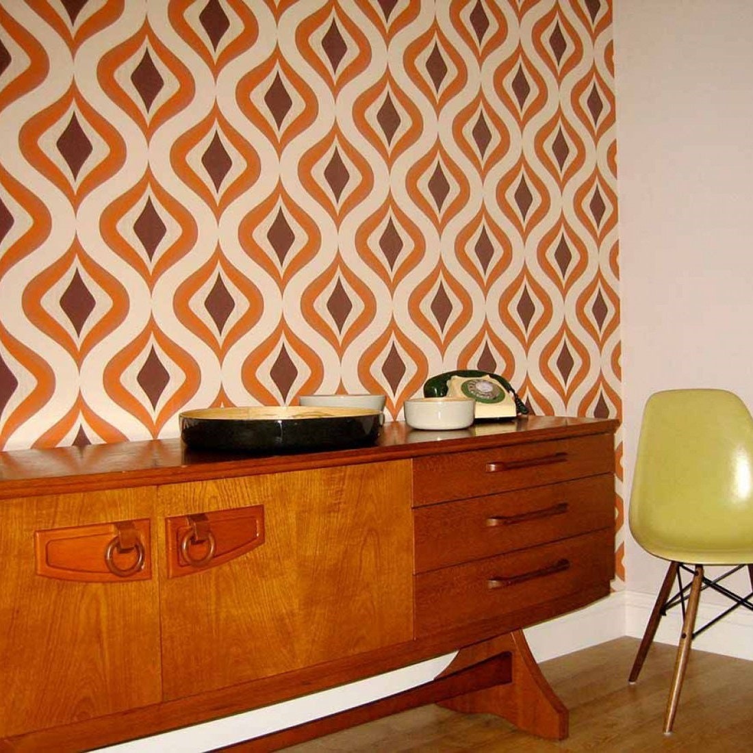 Sold Per Full Roll Only 20.47in x 33ft Old Japan Vintage Wallpaper Retro Funky Home Decor