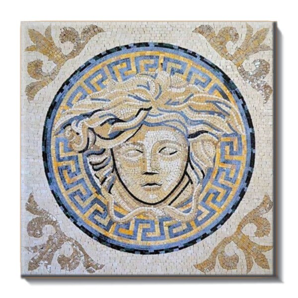 Greek Medusa Vintage European Ceramic Tile Rare Reproduction Majolica Fliese