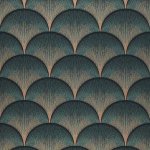 Art Deco Vintage Wallpaper Full Roll Funky Bohemian Wall Decor Available in 2 Different Colors image 3