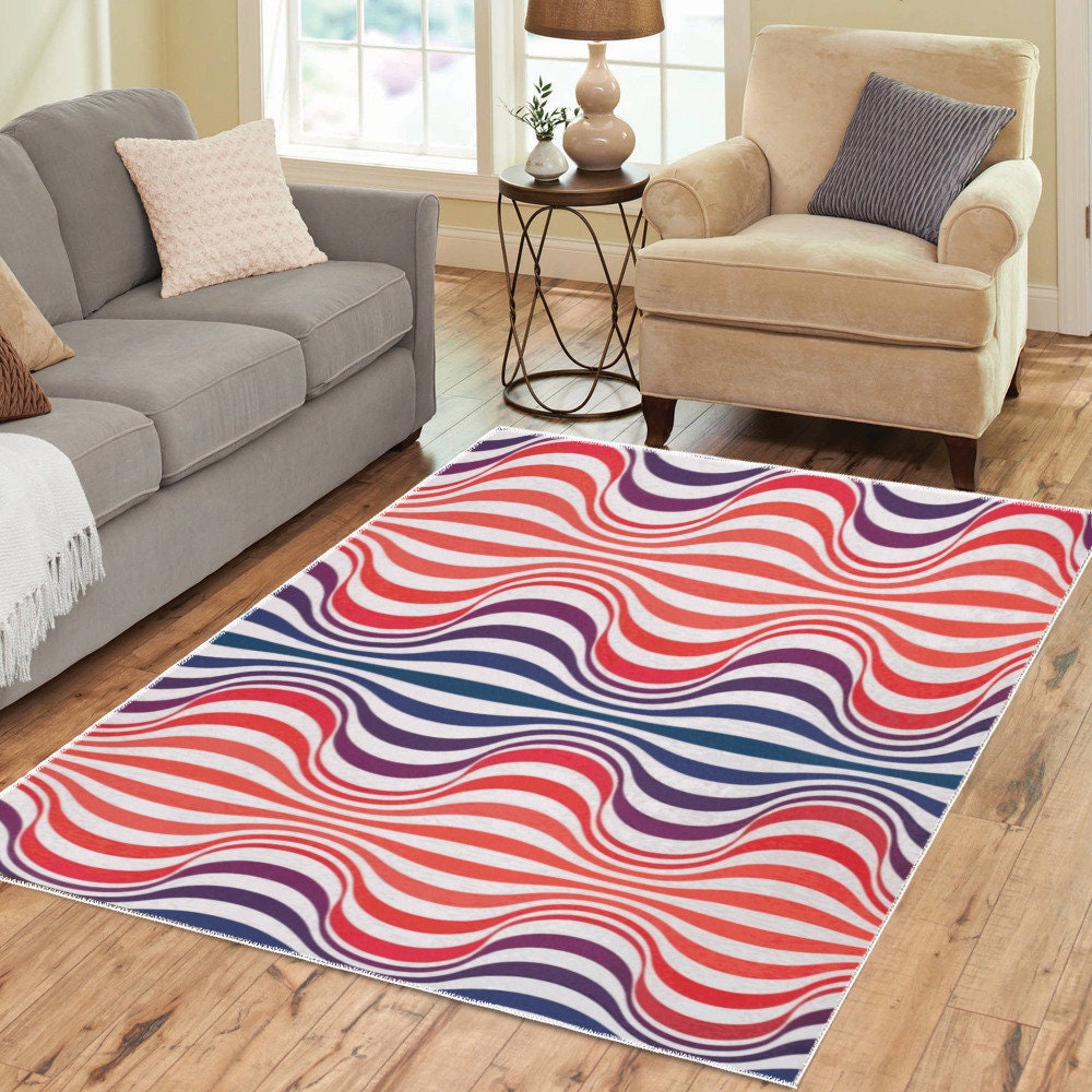 Area Rugs Scandinavian Designs Retro Vintage Funky 60s 70s Etsy