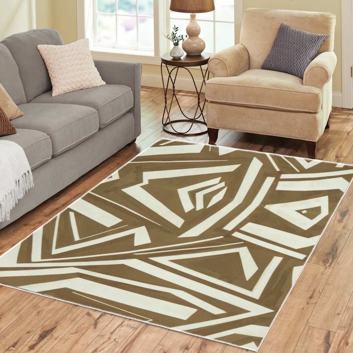 Abstract Area Rugs Retro Vintage Funky Boho Carpet 3 Sizes Etsy