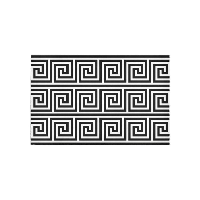 Area Rugs Greek Key Design Retro Funky Vintage Boho Patterns Etsy