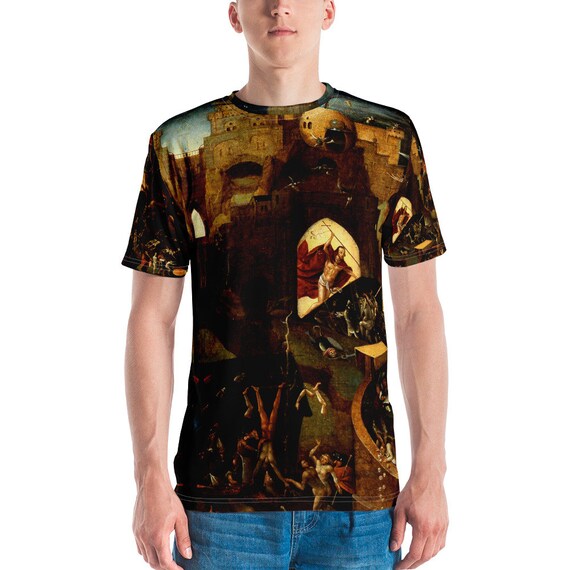 Hyeronimus Bosch T-Shirt Vintage Famous Paintings All Over Printing Tee Shirt Hyeronimus Bosch T-Shirt Vintage Famous Paintings All Over Printing Tee Shirt