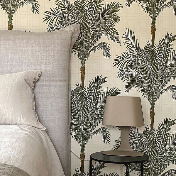 Palmengarten Vintage Wallpaper Volle Rolle Funky Boho Wand-Dekor