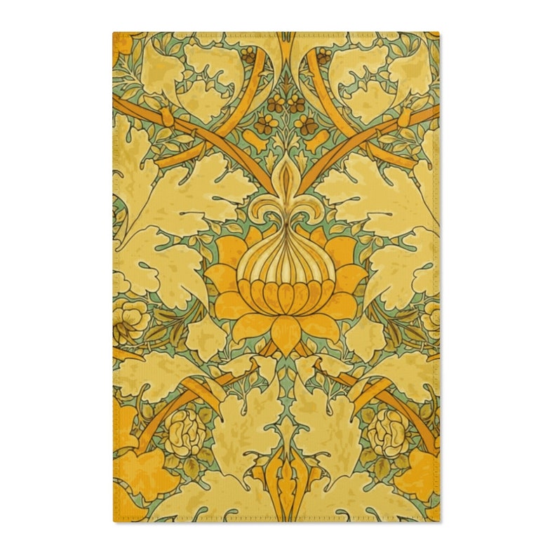 Art Nouveau Area Rugs Retro Vintage Funky Boho Carpet 3 Etsy