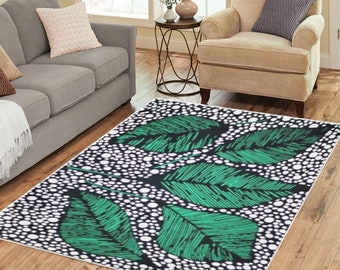 48x72 Mod Pattern Area Rugs Retro Vintage Green Leaves 70s Funky Boho Carpet 3 Sizes to Choose from 48x72 Mod Pattern Area Rugs Retro Vintage Green Leaves 70s Funky Boho Carpet 3 Sizes to Choose from