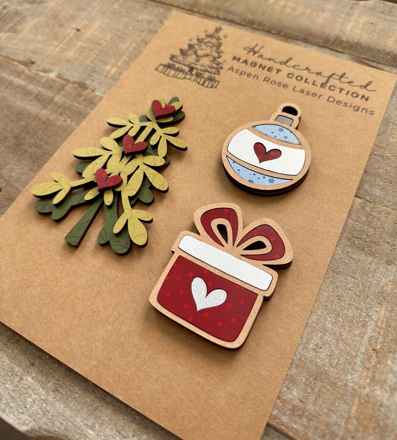 Whimsical Christmas Magnet Collection, Christmas Decorations, Cute ...