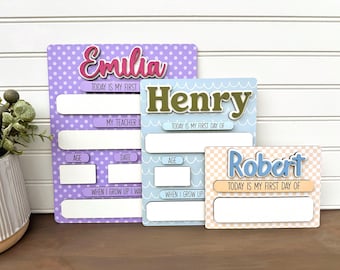 Custom First Day of School Sign, Back to School Sign, First & Last Day of School, Back to School Photo Prop, Custom Reusable School Sign