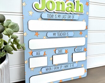 Custom First Day of School Sign, Back to School Sign, First & Last Day of School, Back to School Photo Prop, Custom Reusable School Sign