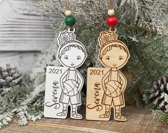 Personalized Basketball girl Ornament, Personalized basketball ornament, Custom basketball ornament, basketball girl ornament, basketball