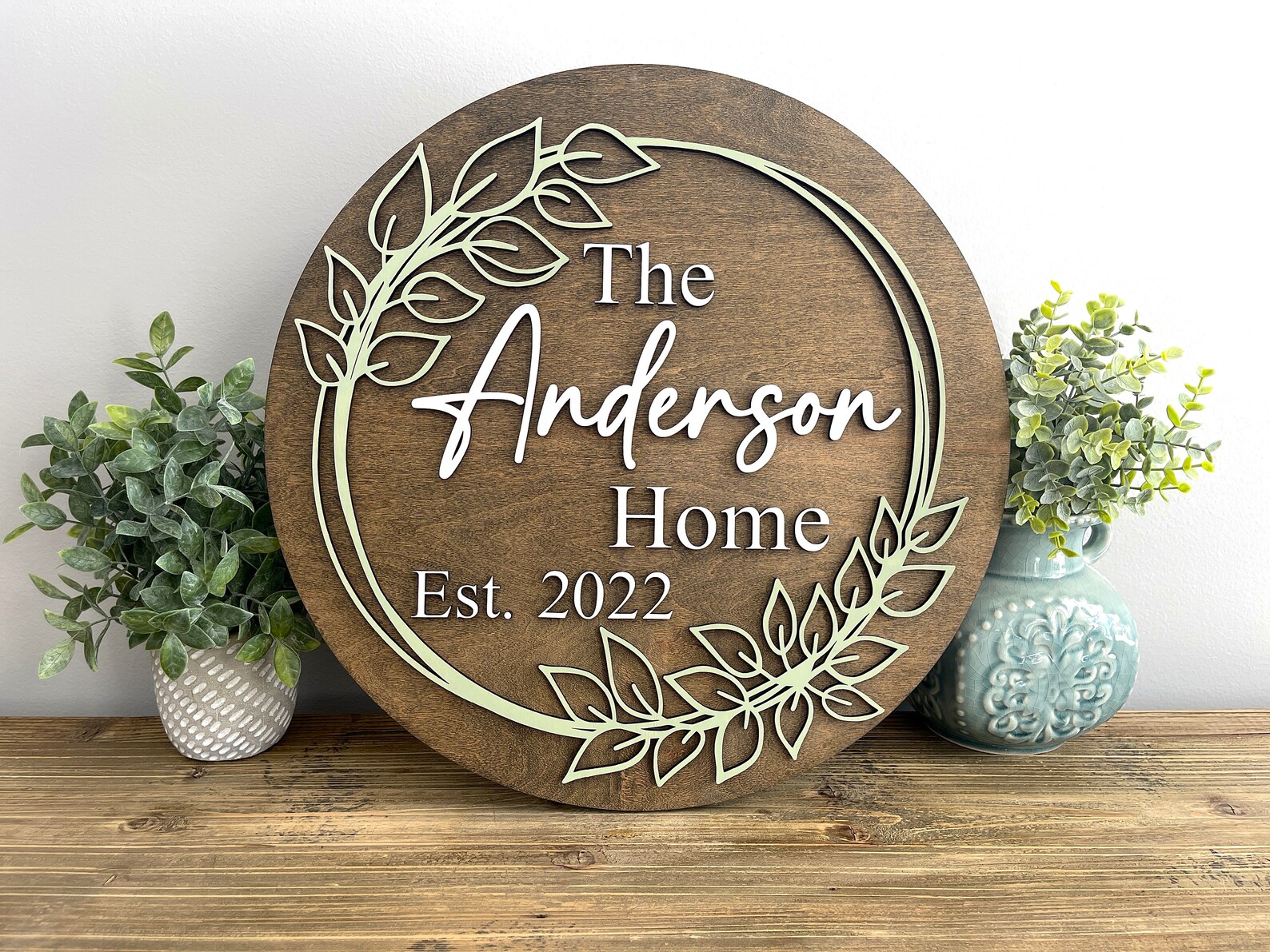 Family Name Sign Family Home Sign House Warming Sign Custom Etsy