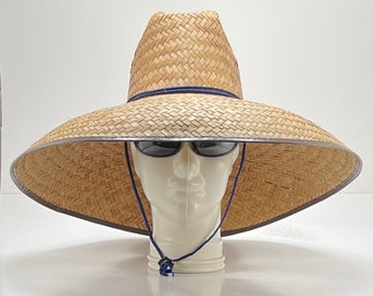 Ultimate sun coverage! The Meg-Straw Hat, approx. overall size 21 x 20 sometimes a bit bigger, all Natural grown and handmade, a must have!