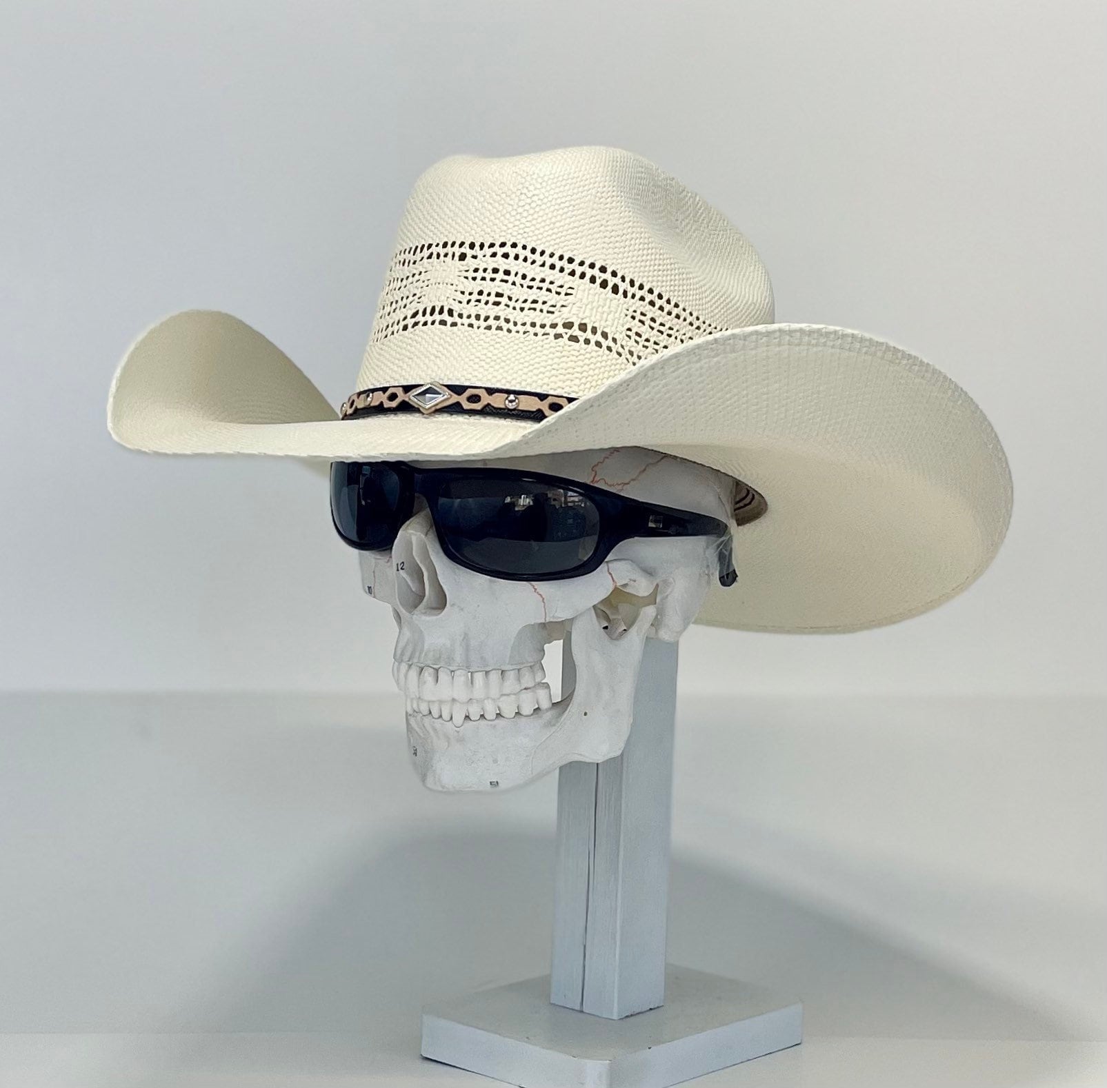 White Canvas Taco Western Hat - Toll Booth Saddle Shop