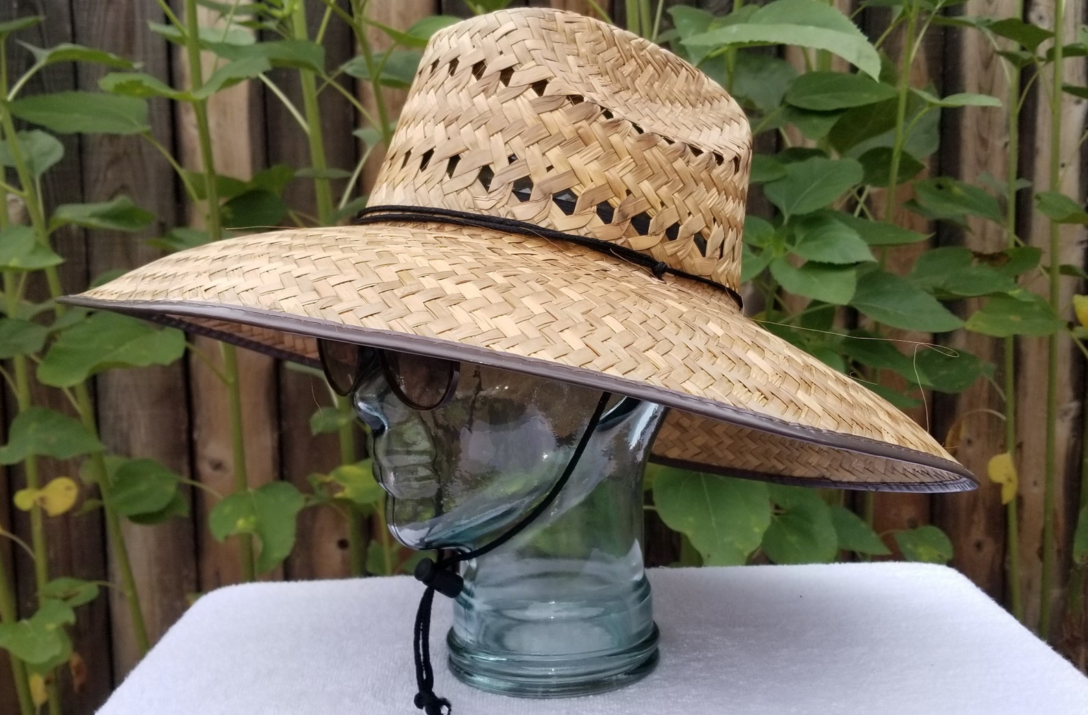 Ladies 18 brown Ventilated Gardening Straw Hat handmade Etsy