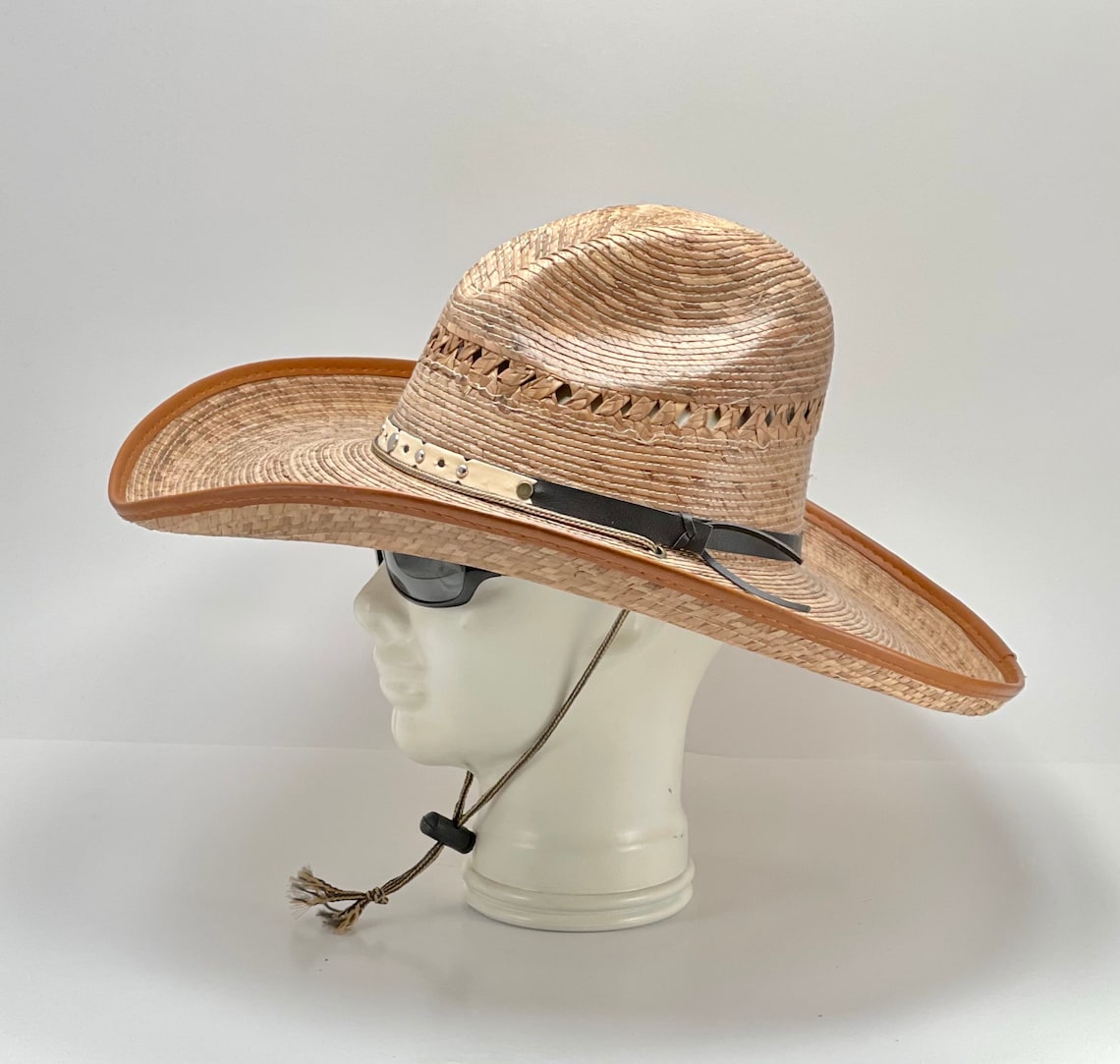 Gus Straw Hat overall size 18 x 17 ventilated light and Etsy