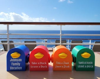 Magnete per porta della cassetta postale Cruise Duck / Stampa 3D personalizzata / Lascia un'anatra, prendi un'anatra / Accessorio per porta della cabina / Regalo per la cassetta postale Cruise Duck