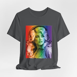 Dolly Parton Extended Sizes Unisex Rainbow Graphic T-Shirt