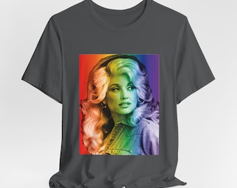 Dolly Parton Tamaños extendidos Camiseta gráfica arcoíris unisex