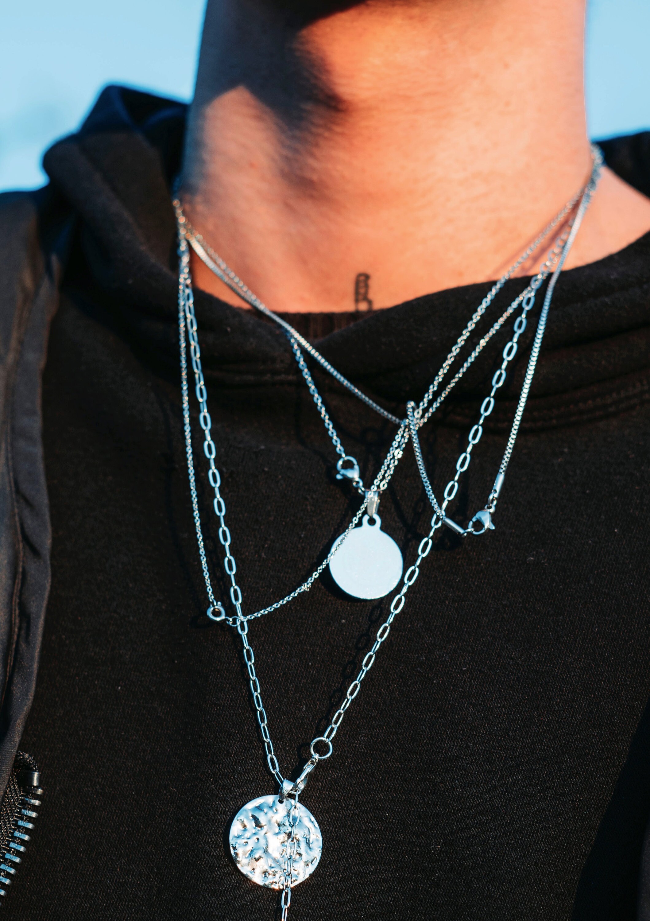 Thin Silver Chain for Men / Ball Chain 