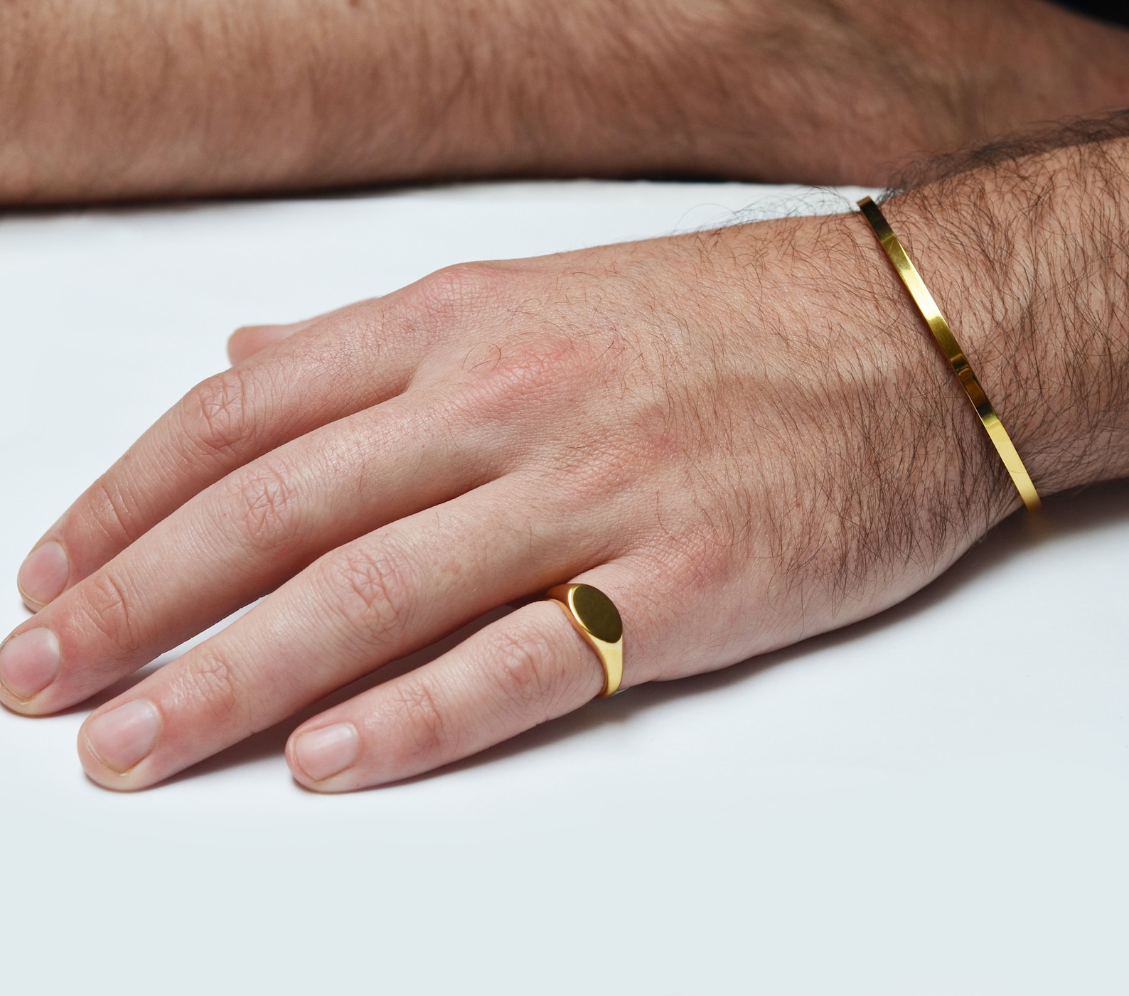 Ring for Men / Pinky Ring for Men / Oval Ring / Etsy