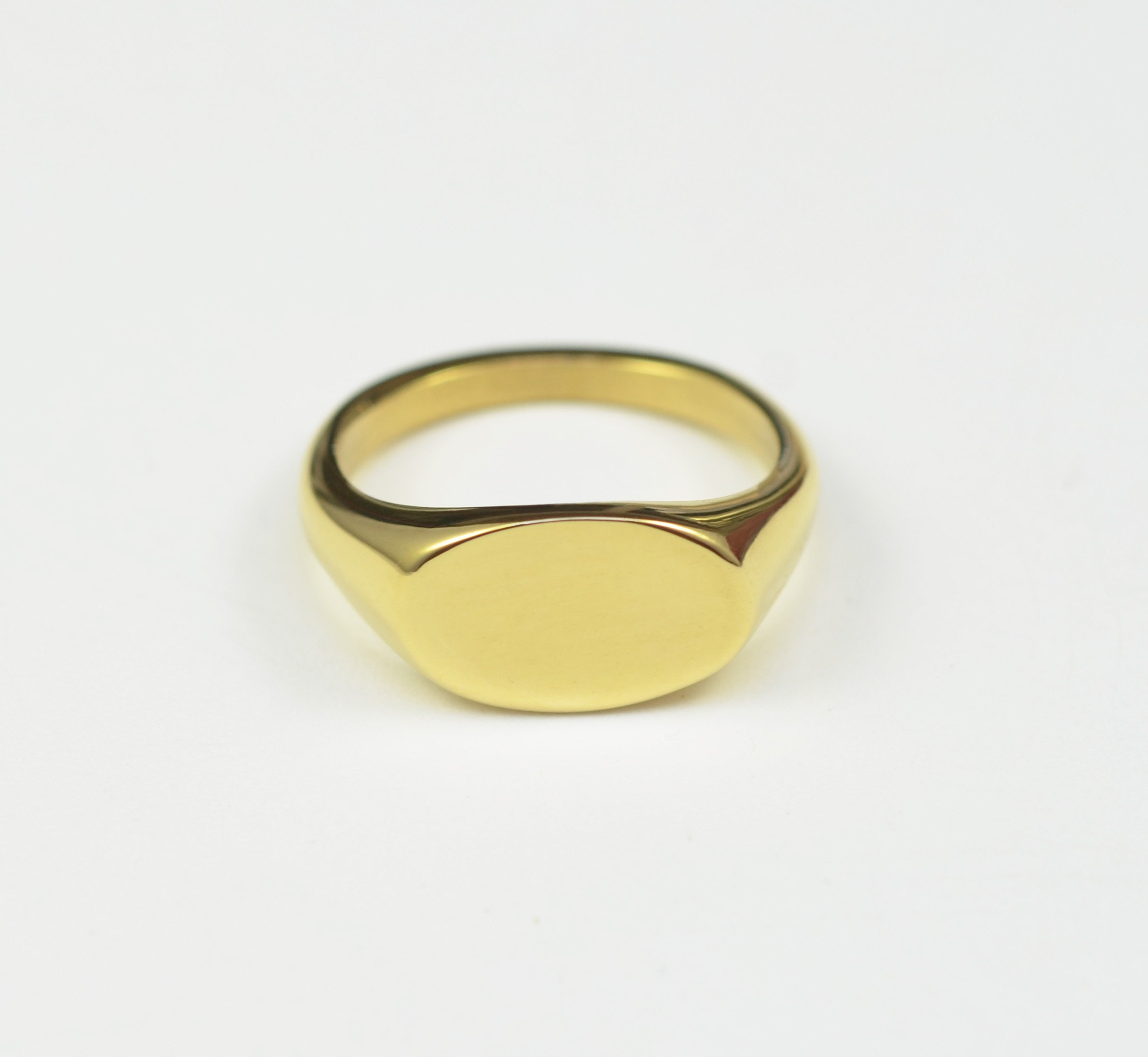 Signet Ring for Men / Pinky Ring for Men / Oval Signet Ring / | Etsy