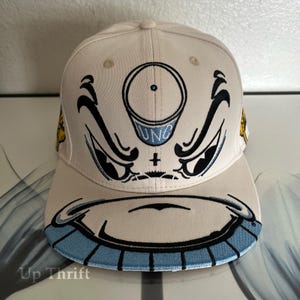 UNC Tar Heels Costum Off White Embroidered XL Logo NCAA Snapback