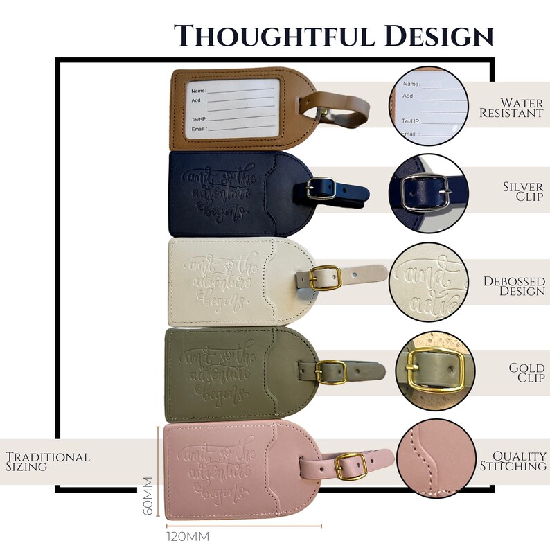 Bulk Luxury Debossed Luggage Tags Wedding Favors Travel Etsy