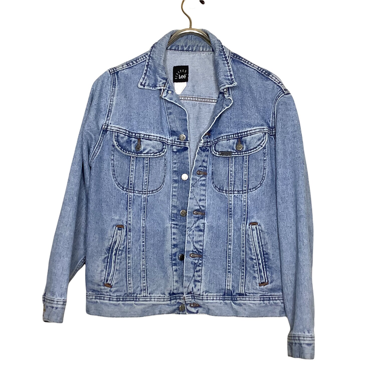 Vintage Lee Jean Jacket 80s 90s Riveted 