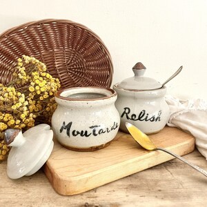 Ensemble de pots pour moutarde et relish