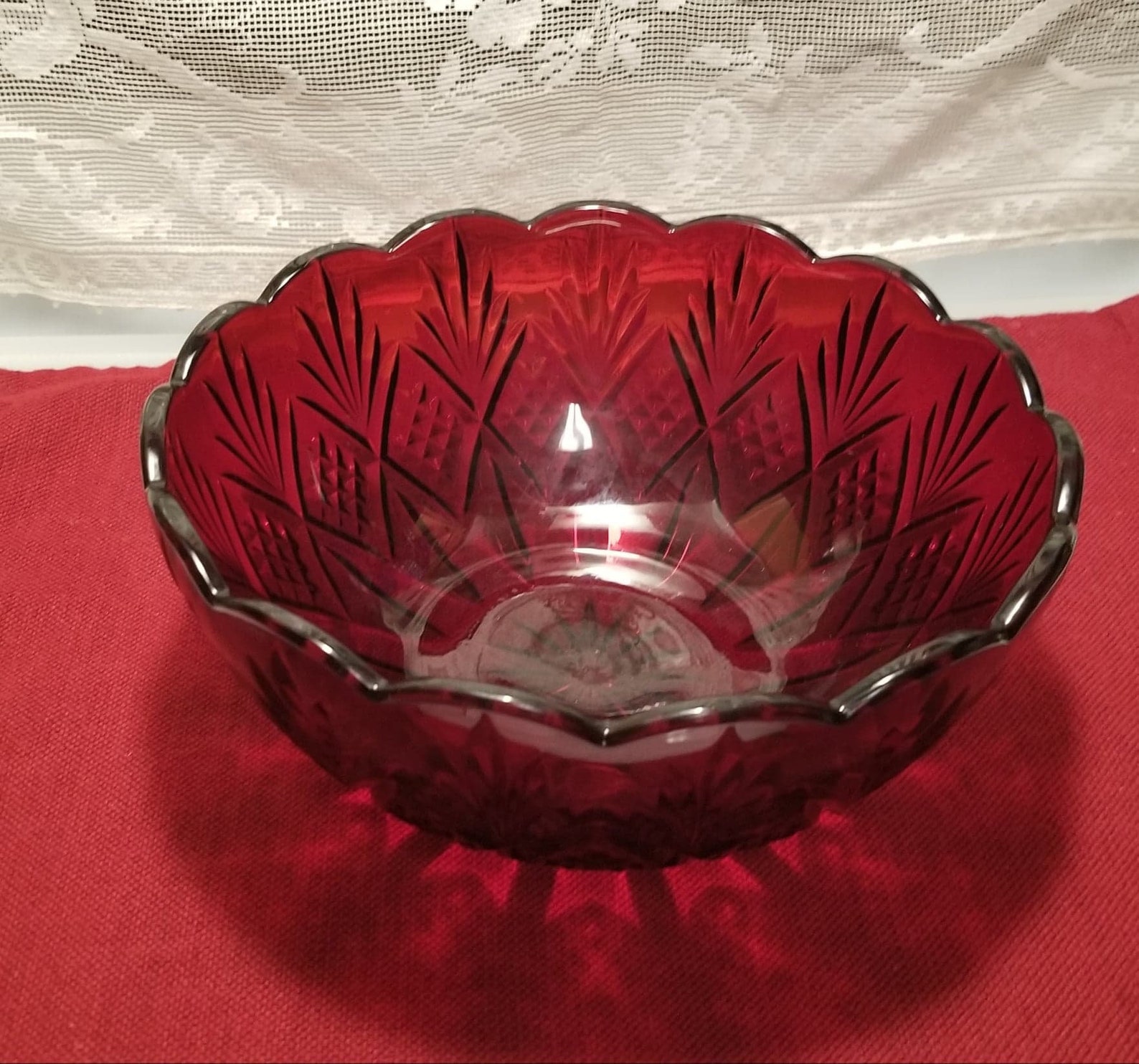 Dublin Red Serving Bowl / Godinger Silver Art Company LTD Etsy