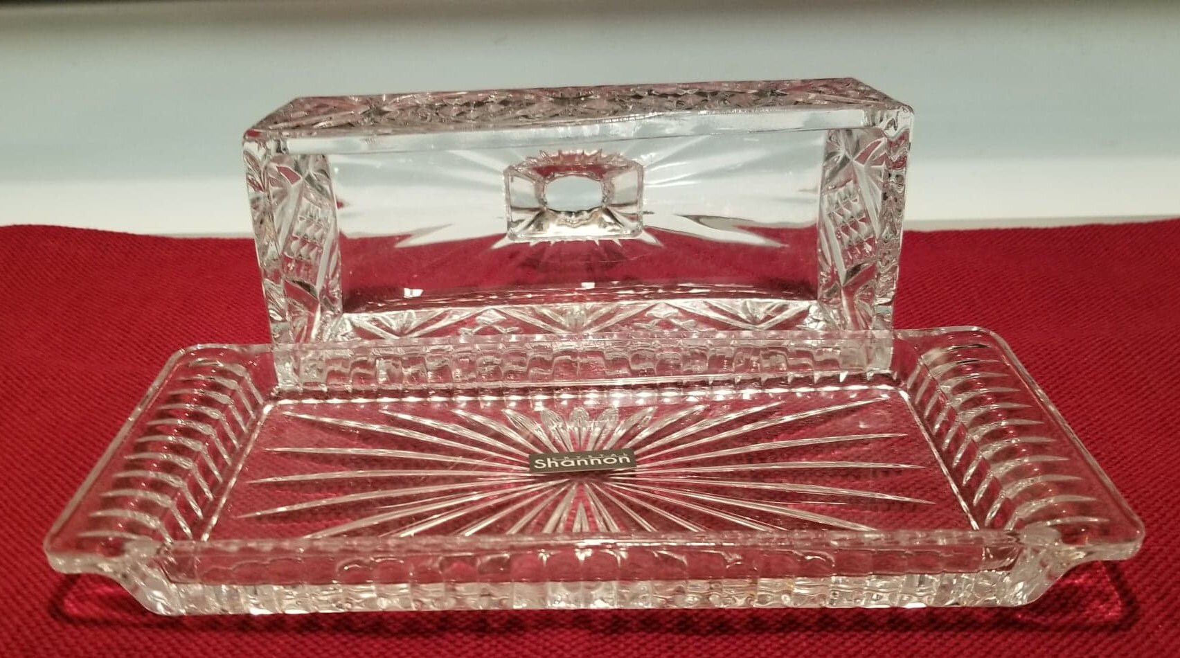 Dublin Crystal Covered Butter Dish Shannon Crystal by Godinger Etsy