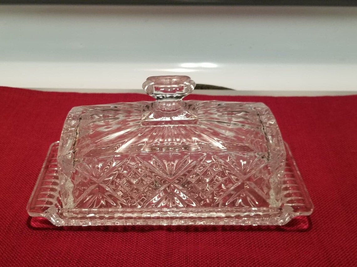 Dublin Crystal Covered Butter Dish Shannon Crystal by Godinger Etsy
