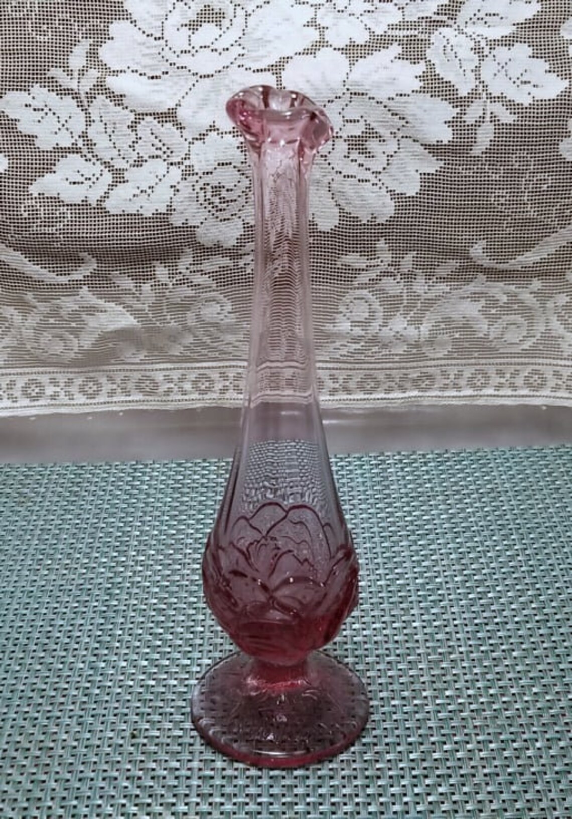 Vintage Fenton Pink Bud Vase Etsy