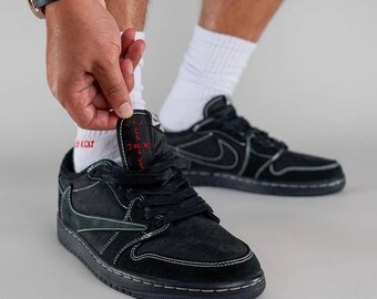 Travis Scott x Jordan 1 Low OG Black Phantom - Para hombres y mujeres