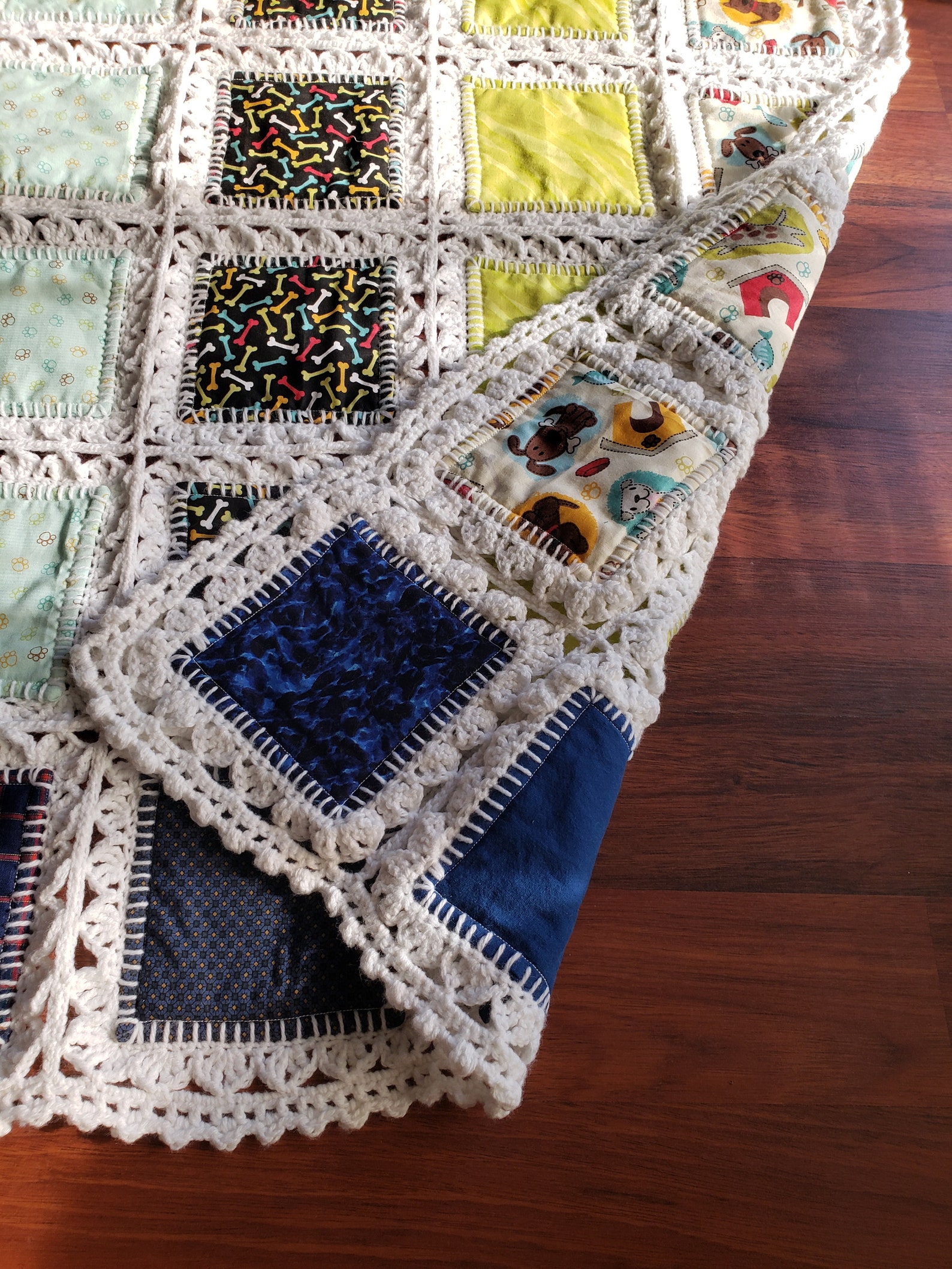 Quilt Crochet Fusion Baby Blanket Etsy
