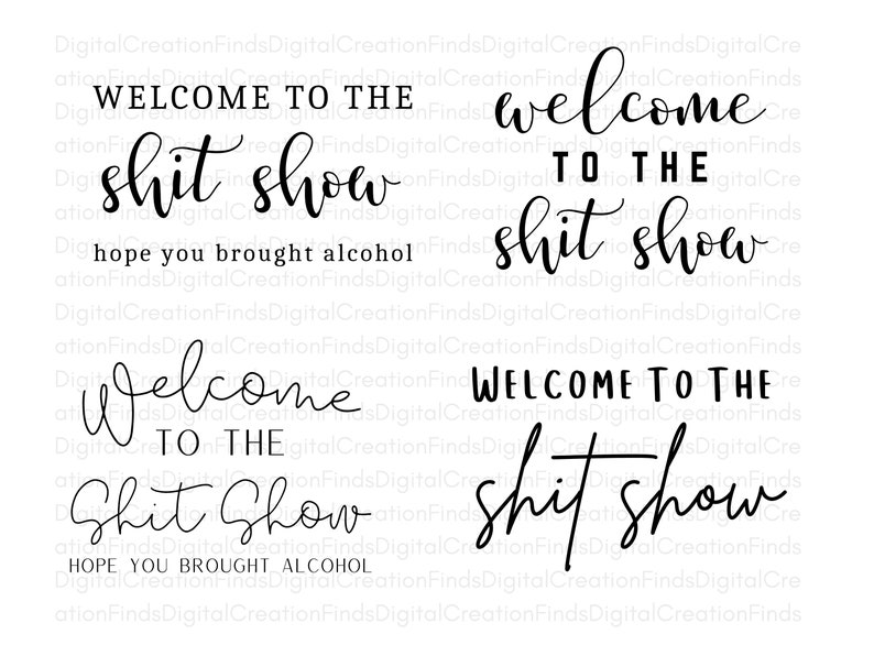 Welcome to the Shit Show SVG Package, Digital File image 1