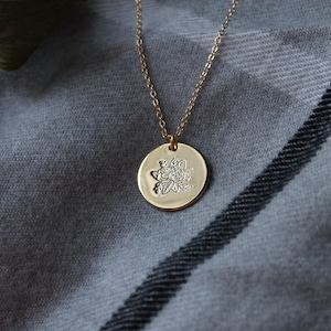 Hand Stamped Rose Bunch Necklace//Made to Order//24k Gold-Plated Pendants