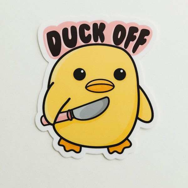 Duck off Sticker Etsy