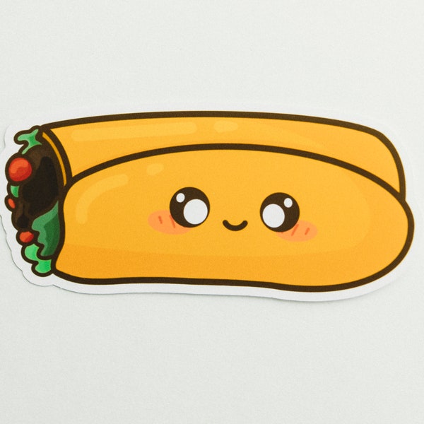 Burrito - Matte Vinyl Sticker - Water Resistant