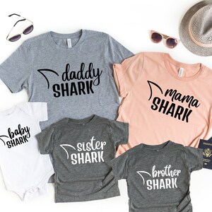 Daddy Shark Mama Shark Baby Sharks Family Shark Shirts Funny - Etsy