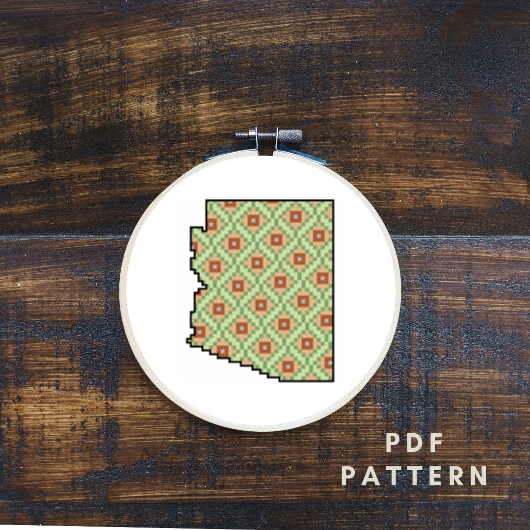 State of Arizona Geometric PDF Pattern - Etsy