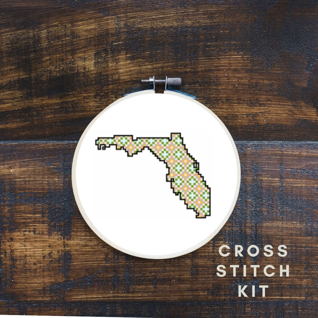 Florida Cross Stitch Kit Etsy