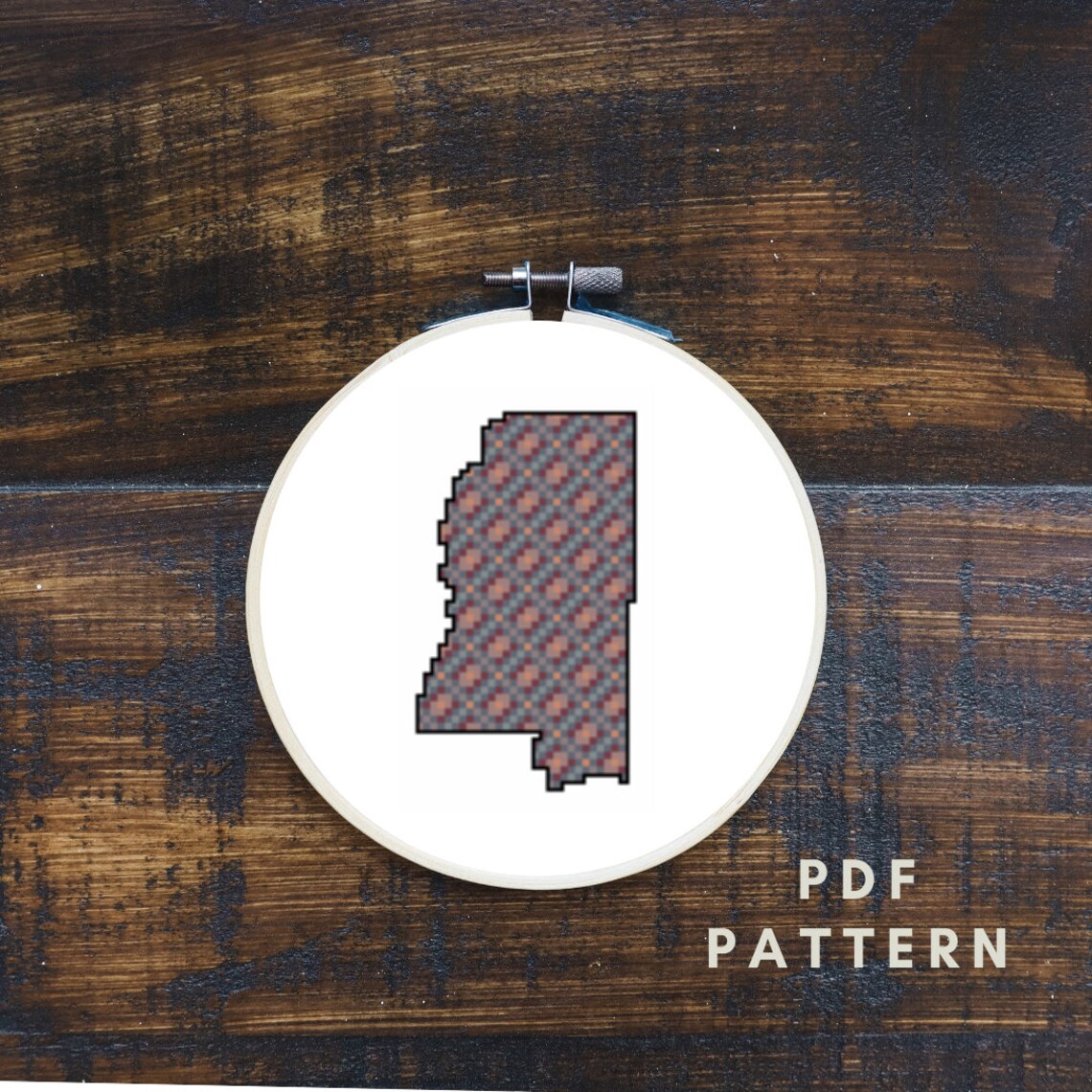 State of Mississippi Geometric Cross Stitch Pattern Etsy