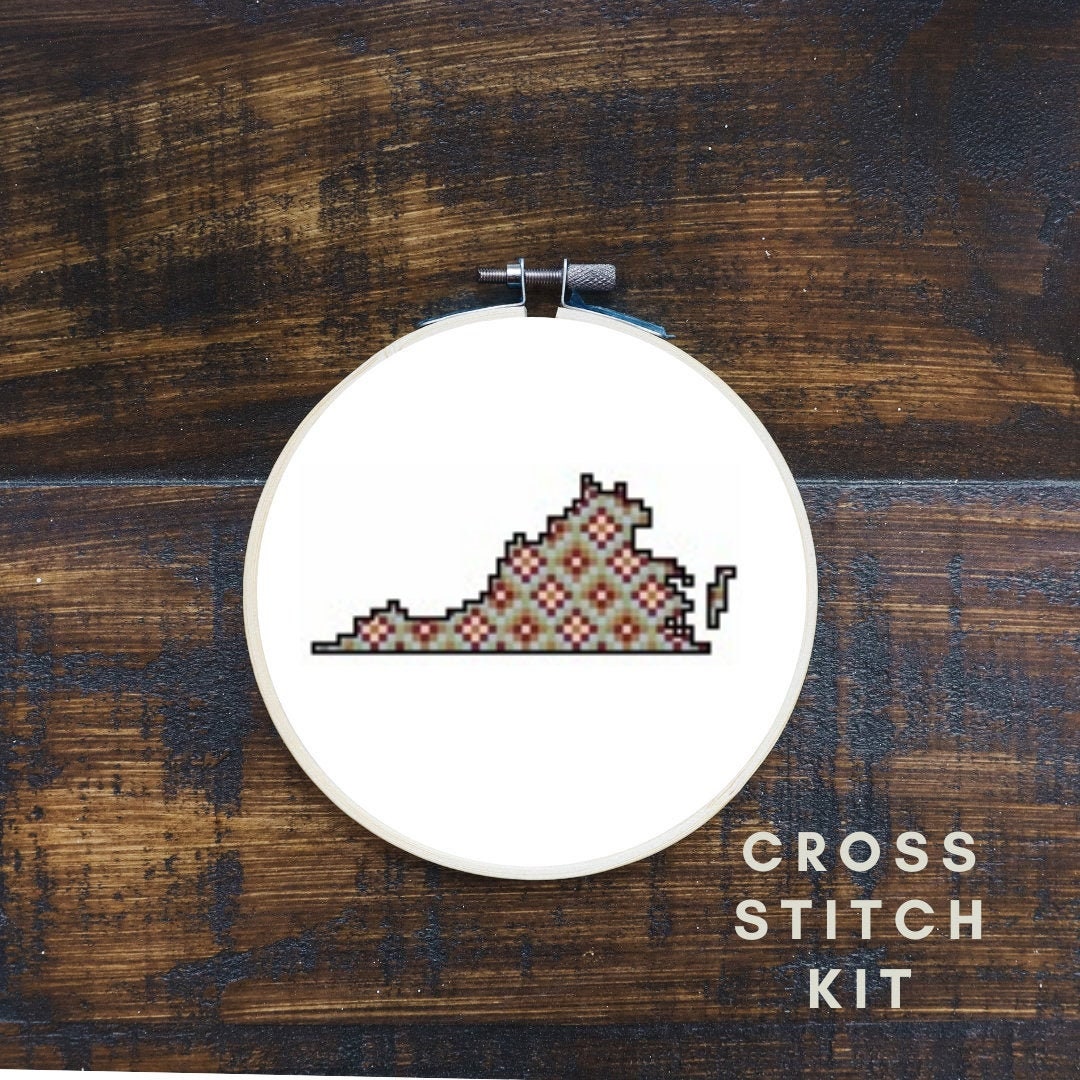 Virginia Cross Stitch Kit Etsy