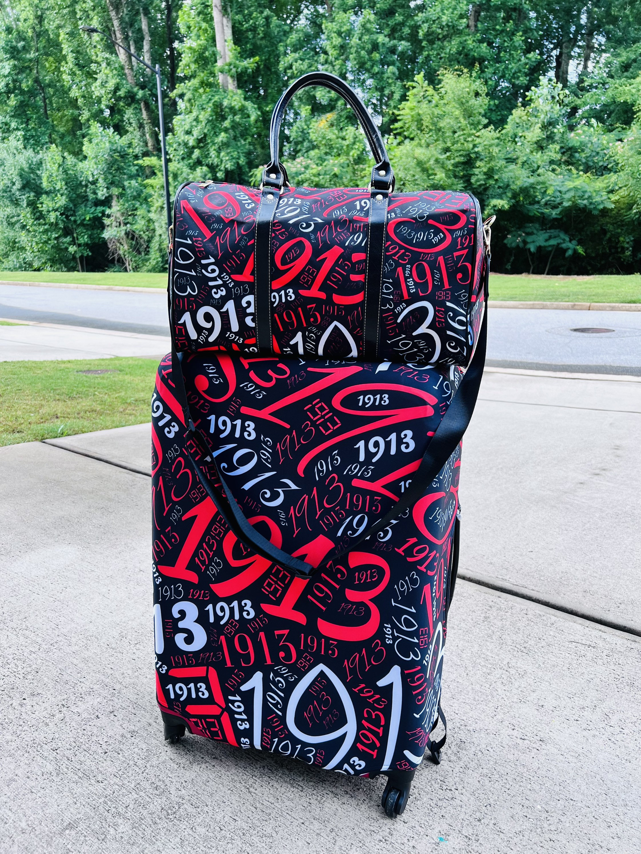 1913 Delta Inspired Soror Travel Luggage Cover And/or Zippered 