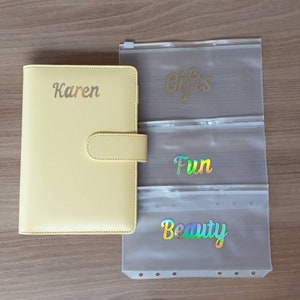 Yellow CASH ENVELOPES Binder| Cash Wallets| Budget Binder| Savings Binder| Cash Stuffing| A6 RingBinder| Sinking Funds Binder