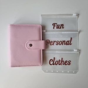Carpeta de MINI SOBRES DE EFECTIVO rosa / Carteras de efectivo / Carpeta de presupuesto / Carpeta de ahorros / Relleno de efectivo / Carpeta de anillas A7 / Carpeta de fondos hundidos